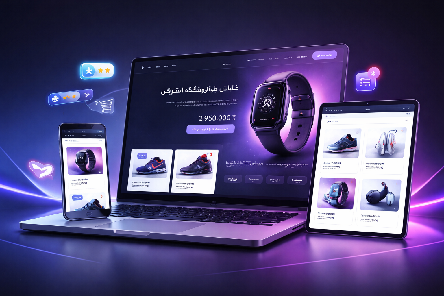 نمونه رابط کاربری فروشگاه اینترنتی فروش‌محور